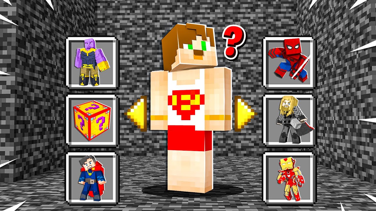 Minecraft ama yeni SÜPER KAHRAMAN ŞANS BLOKLARI