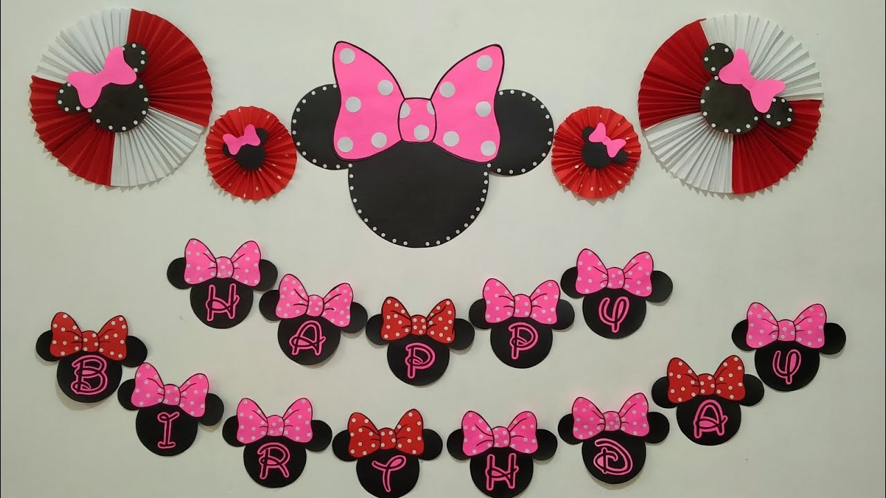 MINNIE MOUSE THEME BIRTHDAY BANNER | DIY