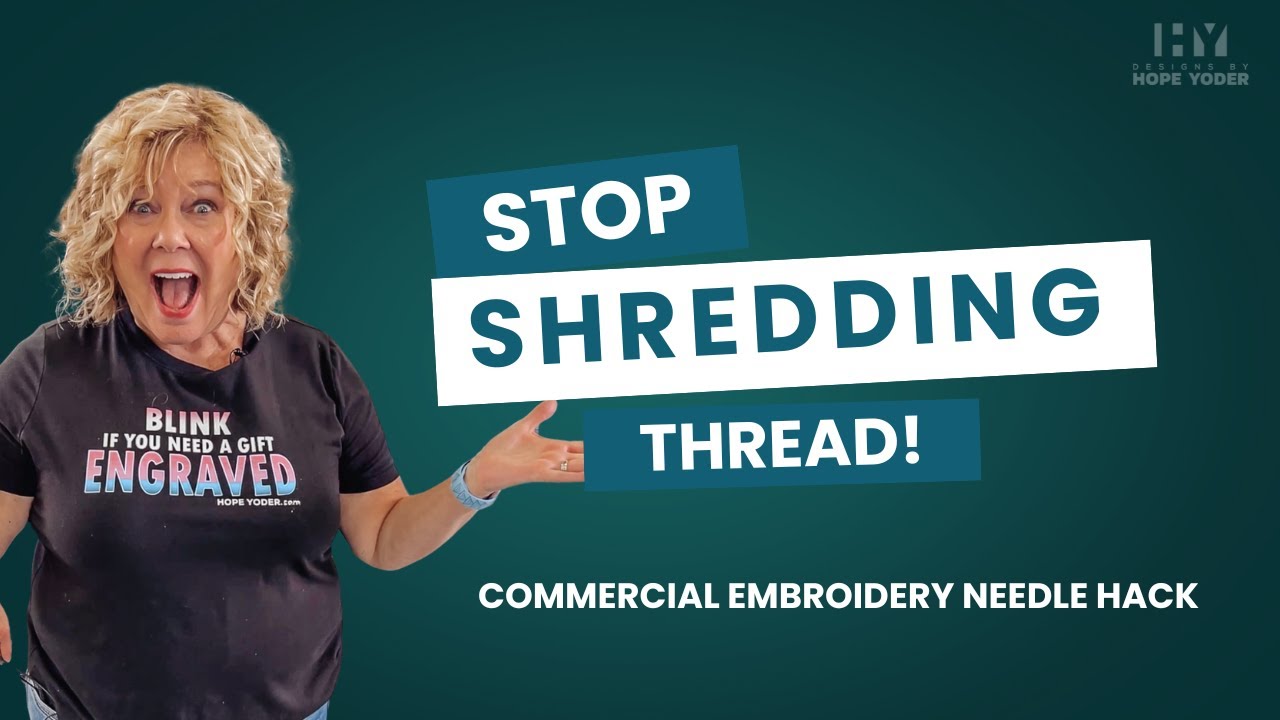 Stop Shredding Thread! Commercial Embroidery Needle Hack 🔥