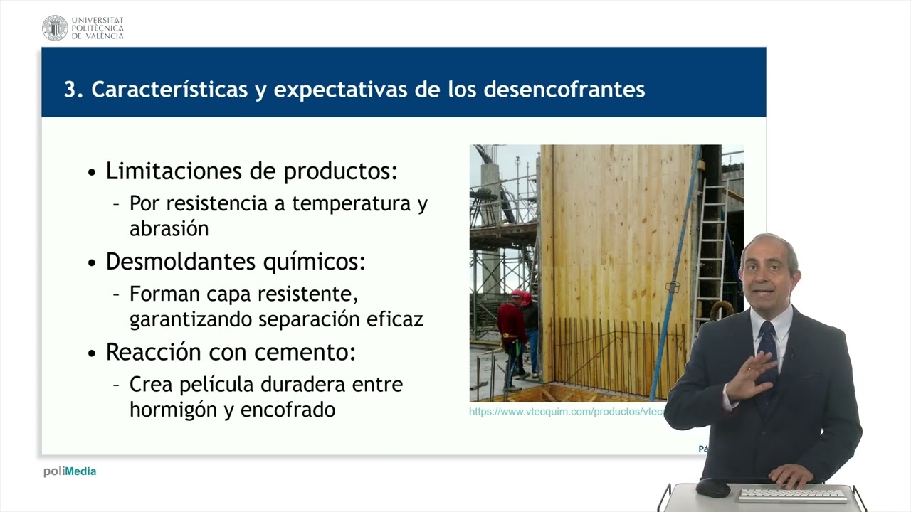Productos desencofrantes de desmoldeo | 102/110 | UPV