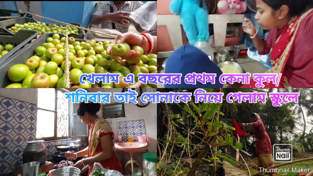       সরস্বতী পূজা চলে গেছে, কুল খেলাম এ বছরের প্রথম কেনা কুল/ শনিবার তাই সোনাকে নিয়ে গেলাম স্কুলে
