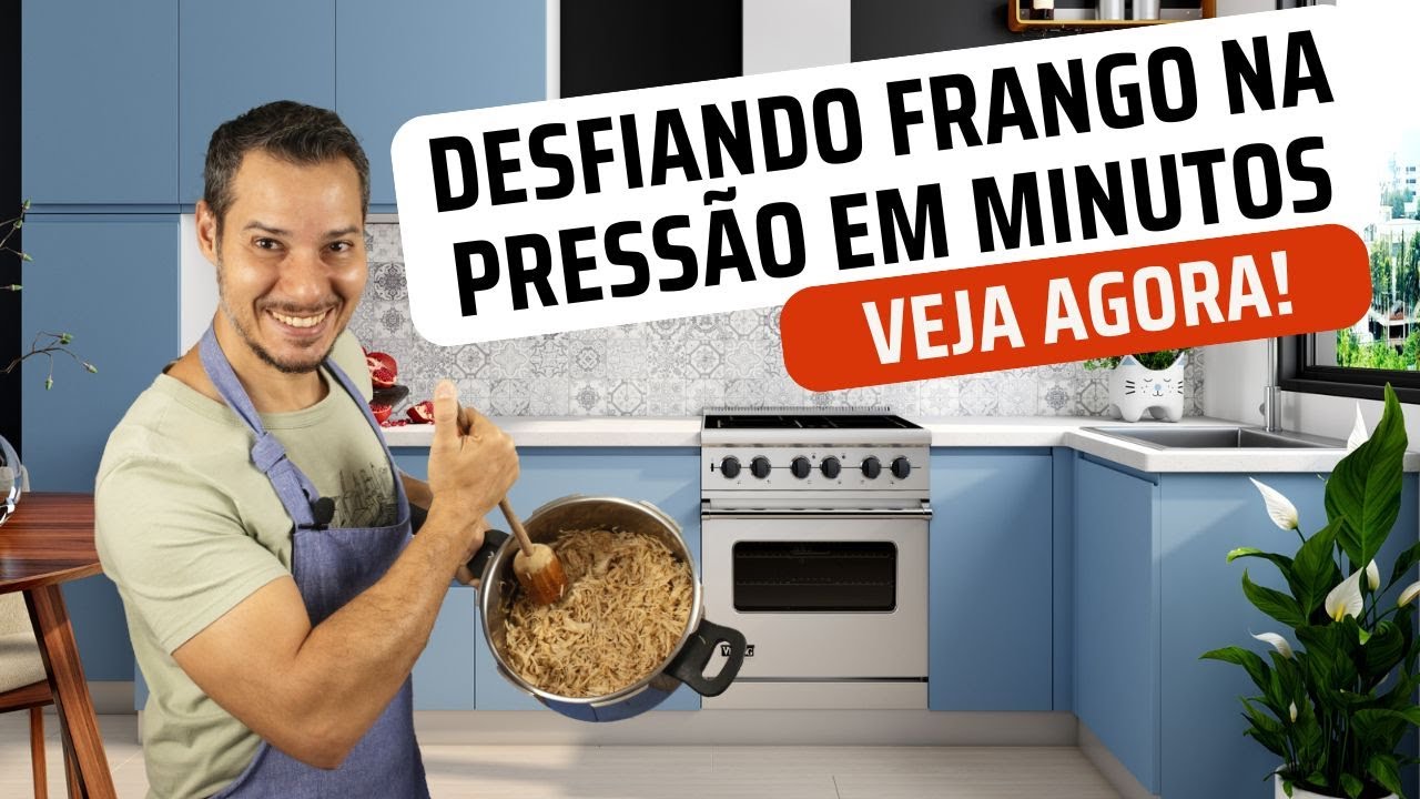 FRANGO DESFIADO NA PANELA DE PRESSÃO | a receita mais fácil que você já viu