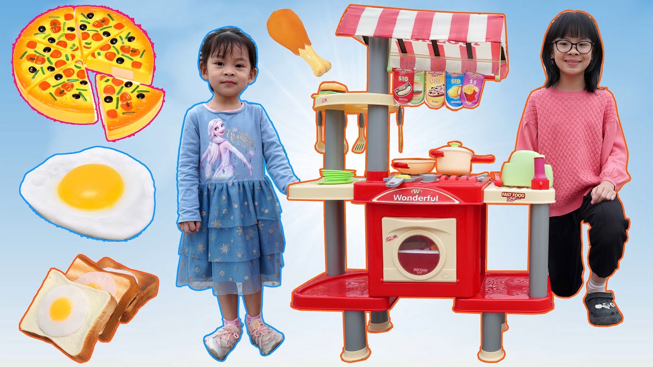 Trò chơi bé tập nấu ăn và bán hàng 💎 AnAn ToysReview TV 💎