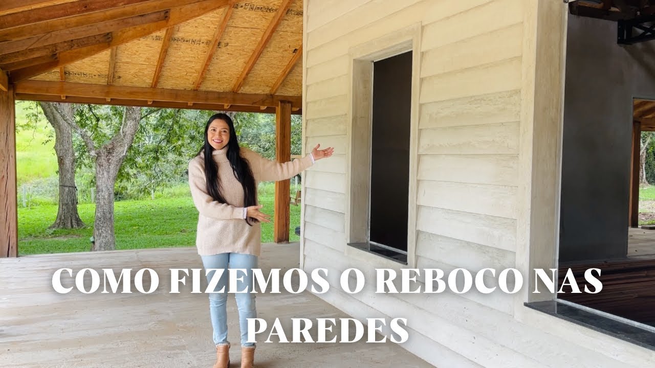 Como fizemos o reboco tabuado,clapboard ou reboco americano na nossa casa de fazenda