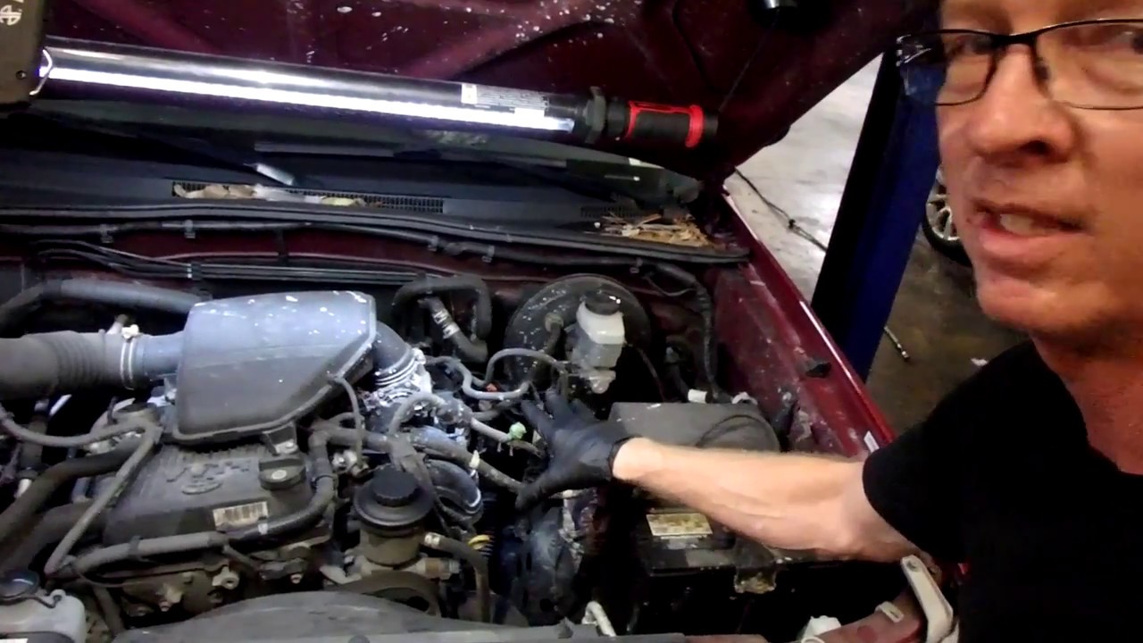 2005 Toyota Tacoma 2. 7 L   Coolant leak under intake and radiator