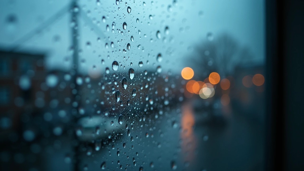 Rain Sounds on a Window | Peaceful Rainy Evening Ambience | 2 Hours | No Talking ASMR