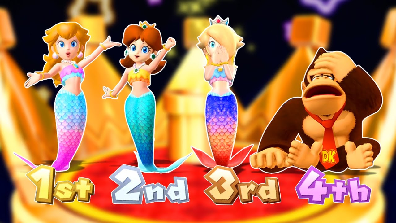 【マリオパーティ10】ポイントバトル2人プレイピーチVsデイジーVsロゼッタVsドンキーコング(最強CPU｢たつじん」)