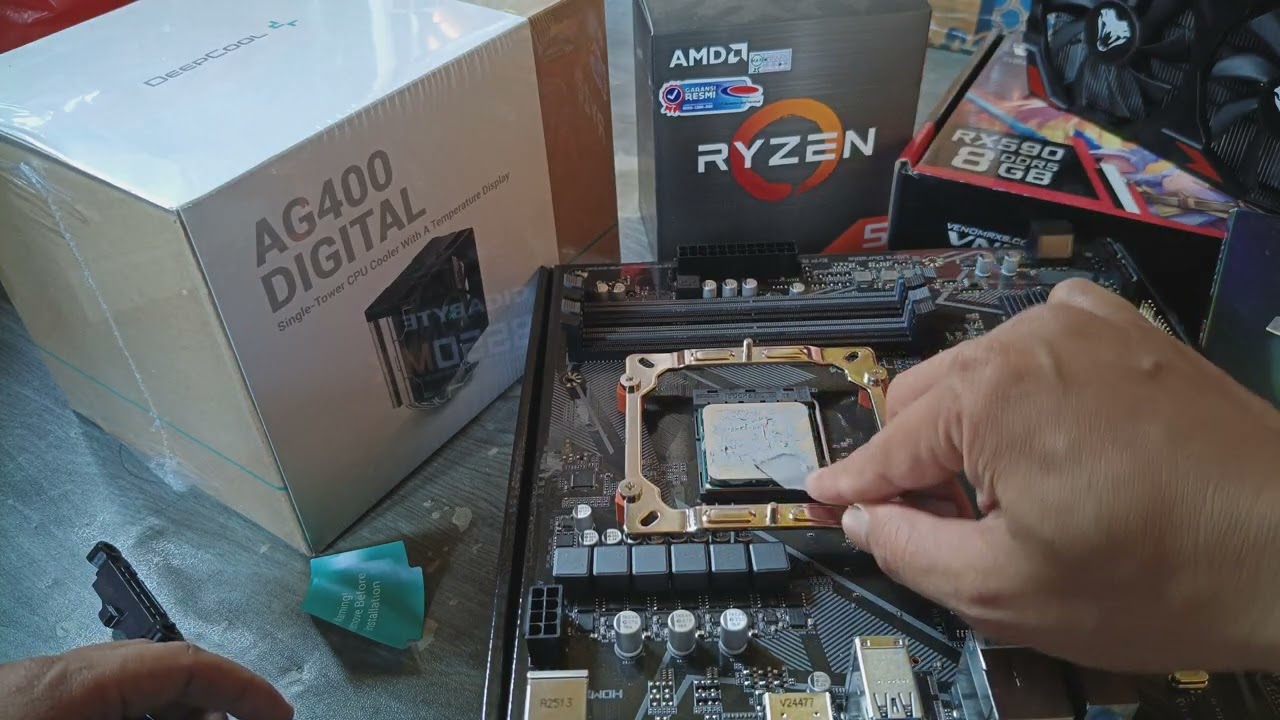 Cara Pasang HSF Deepcool AG400 Digital di Motherboard AM4 AMD Ryzen 5 || Teknisi MYComputer