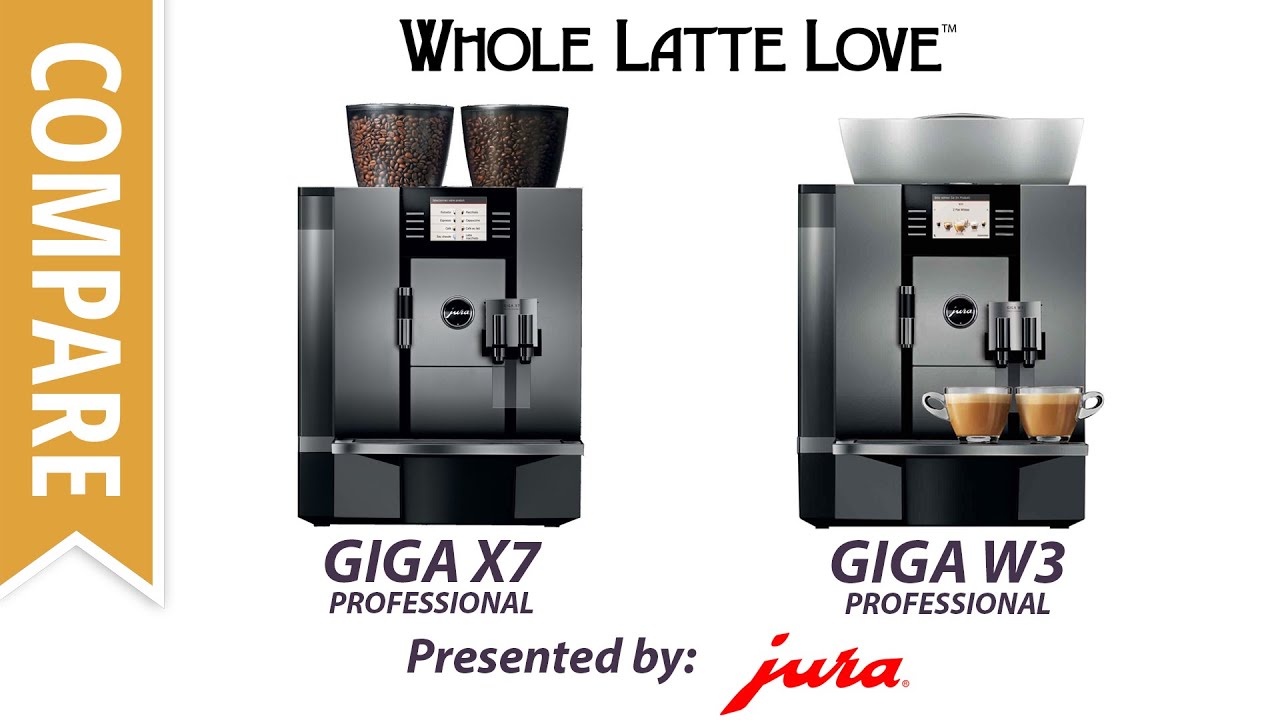 Compare: Jura Giga W3 and Giga X7 Automatic Coffee Machines
