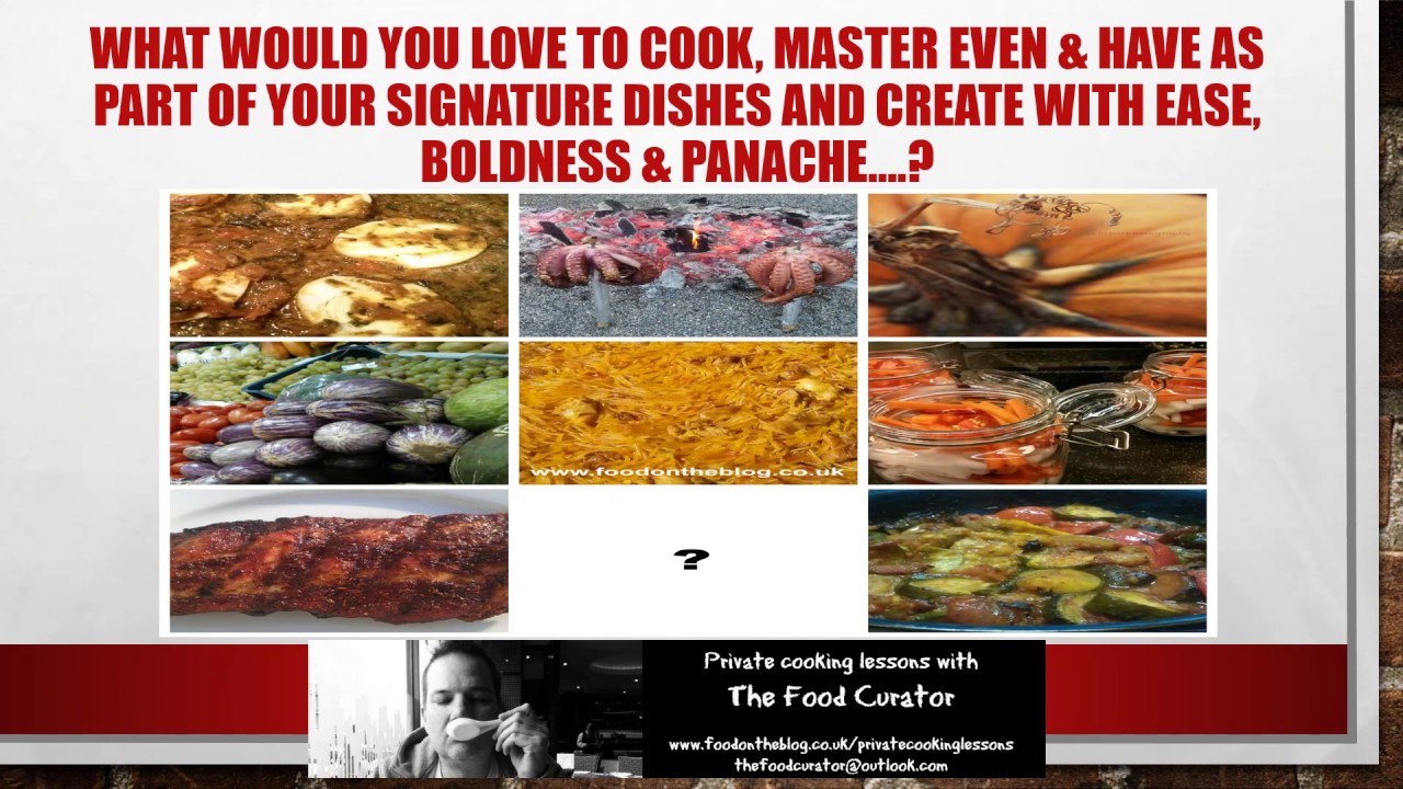 Private Cooking Lessons with Michael Robinson AKA The Food Curator