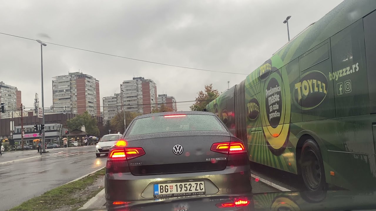 Beograd, voznja, Tosin bunar - Autokomanda, po kisi