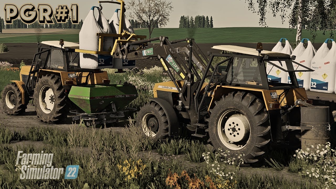 NOWA SERIA NA PGR! 😲 Oprowadzenie po gospodarstwie | Rozsiewanie nawozów na zboża ▶PGR◀ 🚜 FS22