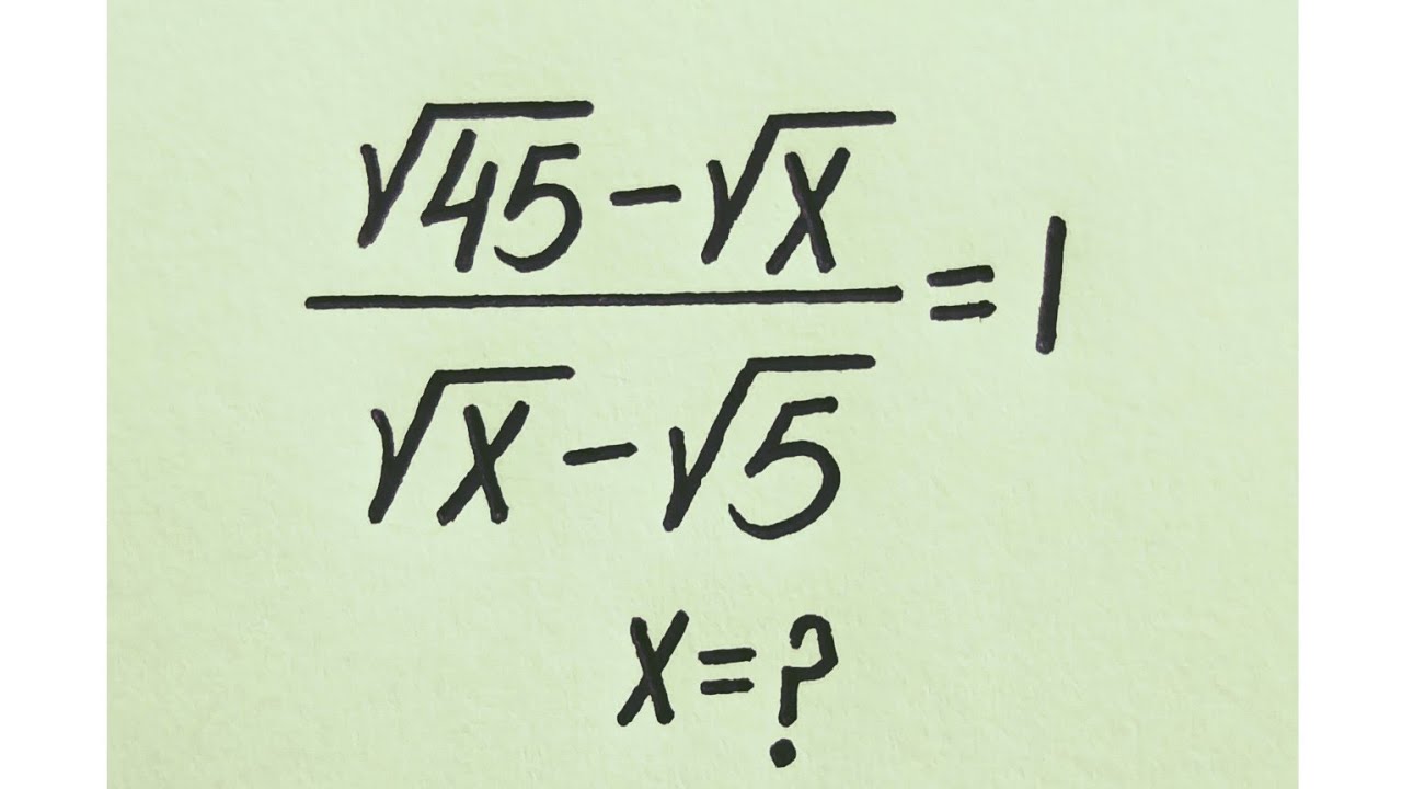 Germany | Can you Solve this?? | National Olympiad Math Algebra Simplification | x=?