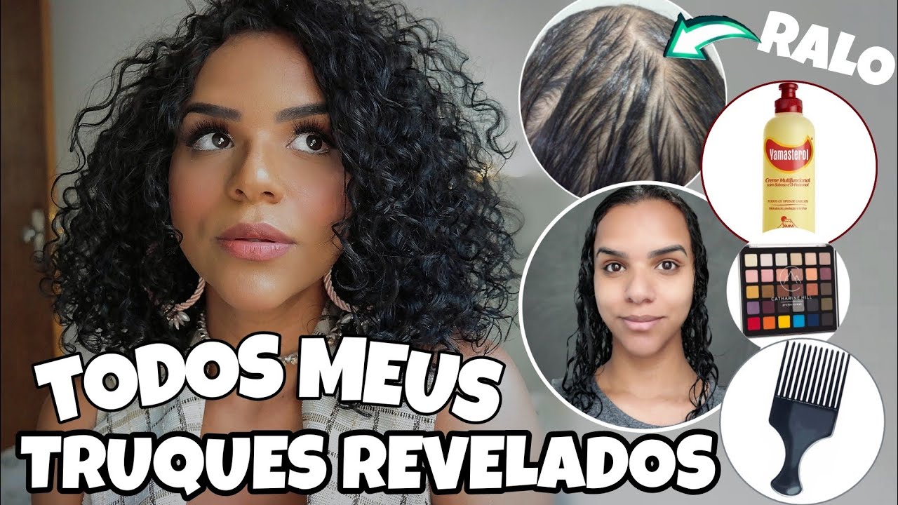 COMO DISFARÇAR CABELO RALO, FINO -- Como eu deixo meu cabelo ralo com volume!