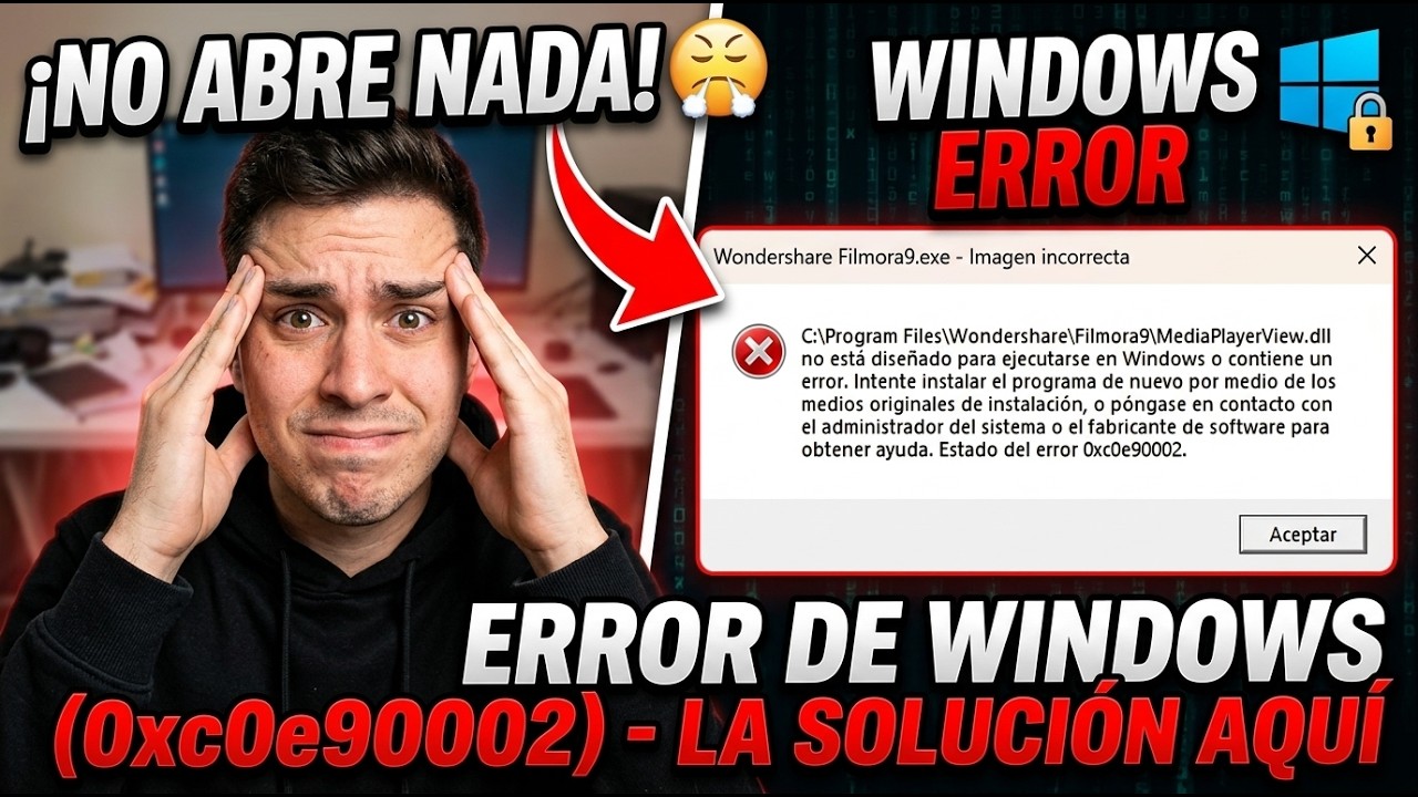 ERROR 0xc0e90002 Imagen Incorrecta en Windows  | No abre programas / DLL