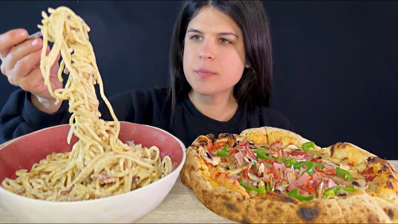 PIZZA & PASTA | MUKBANG | ASMR | EATING SOUNDS