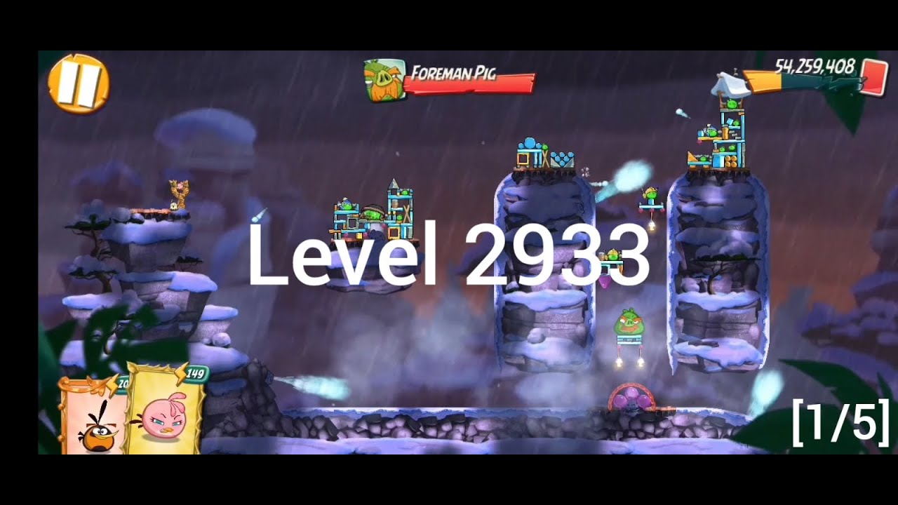 Angry Birds 2 level 2933 [Alternative solutions]