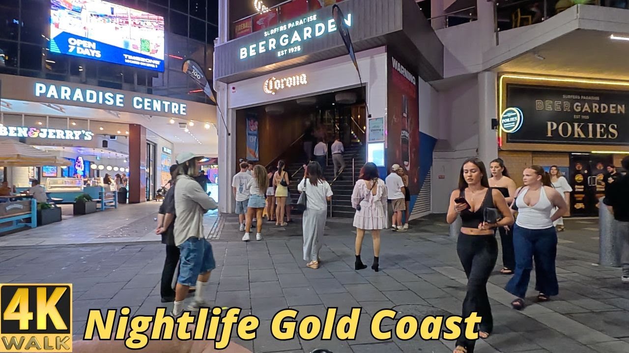 Friday Night 4k Walk - Surfers Paradise Gold Coast Nightlife Australia 2025 🌴