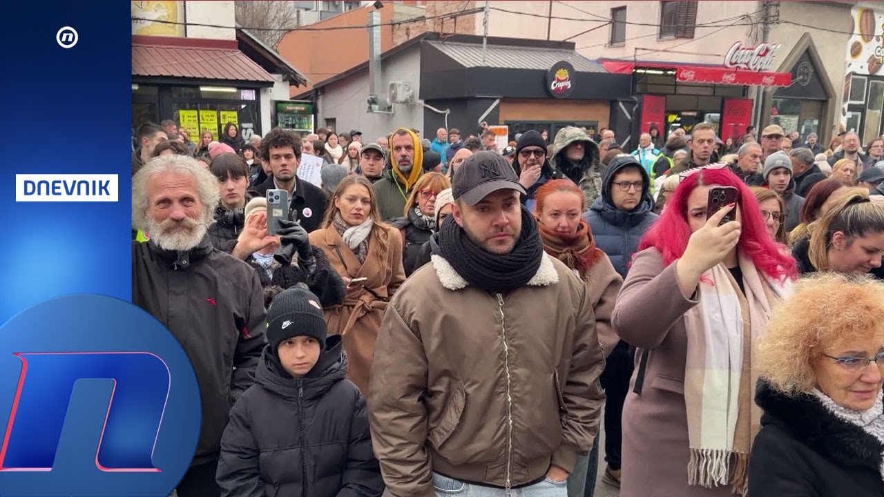 Niš, protest profesora, roditelja i učenika gimnazije Stevan Sremac
