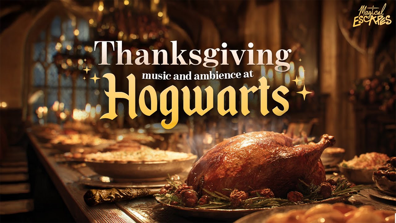 Thanksgiving Dinner at Hogwarts | Relaxing Harry Potter Inspired Music & Ambience
