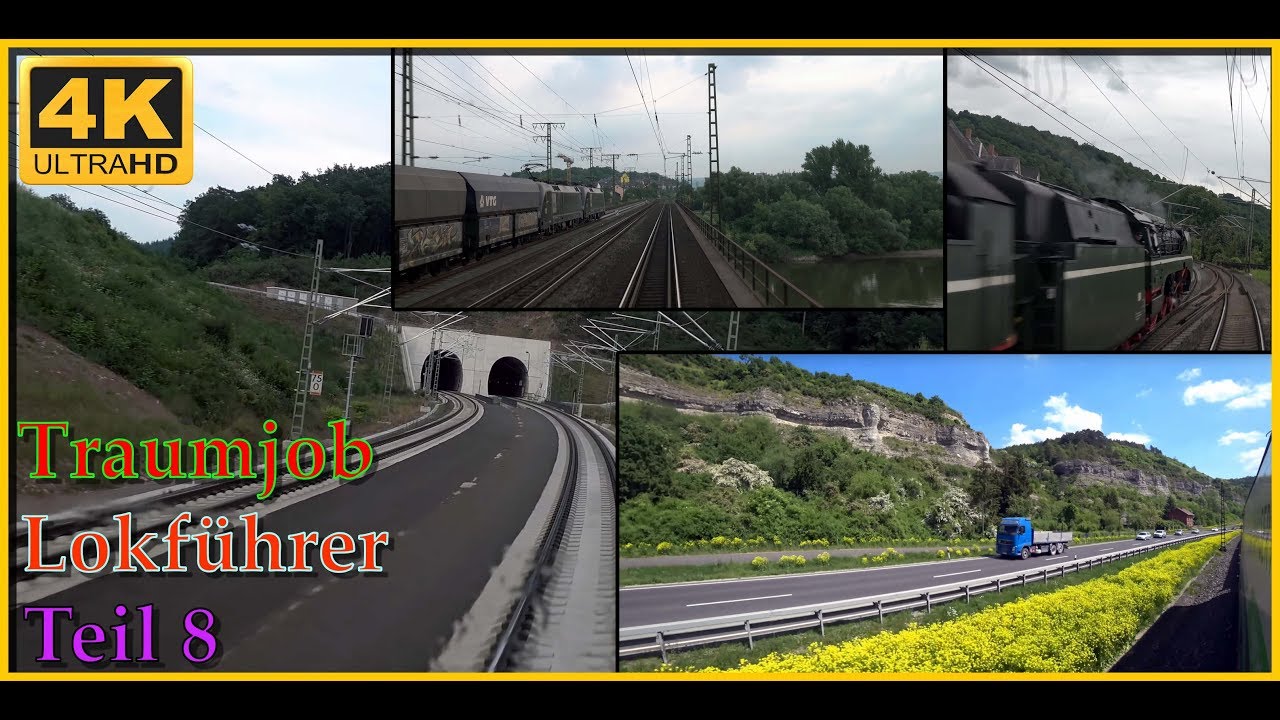 【4K】Beruf Lokführer Cargo Teil 8 . Triebfahrzeugführer bei der Arbeit. Машинист в Германии