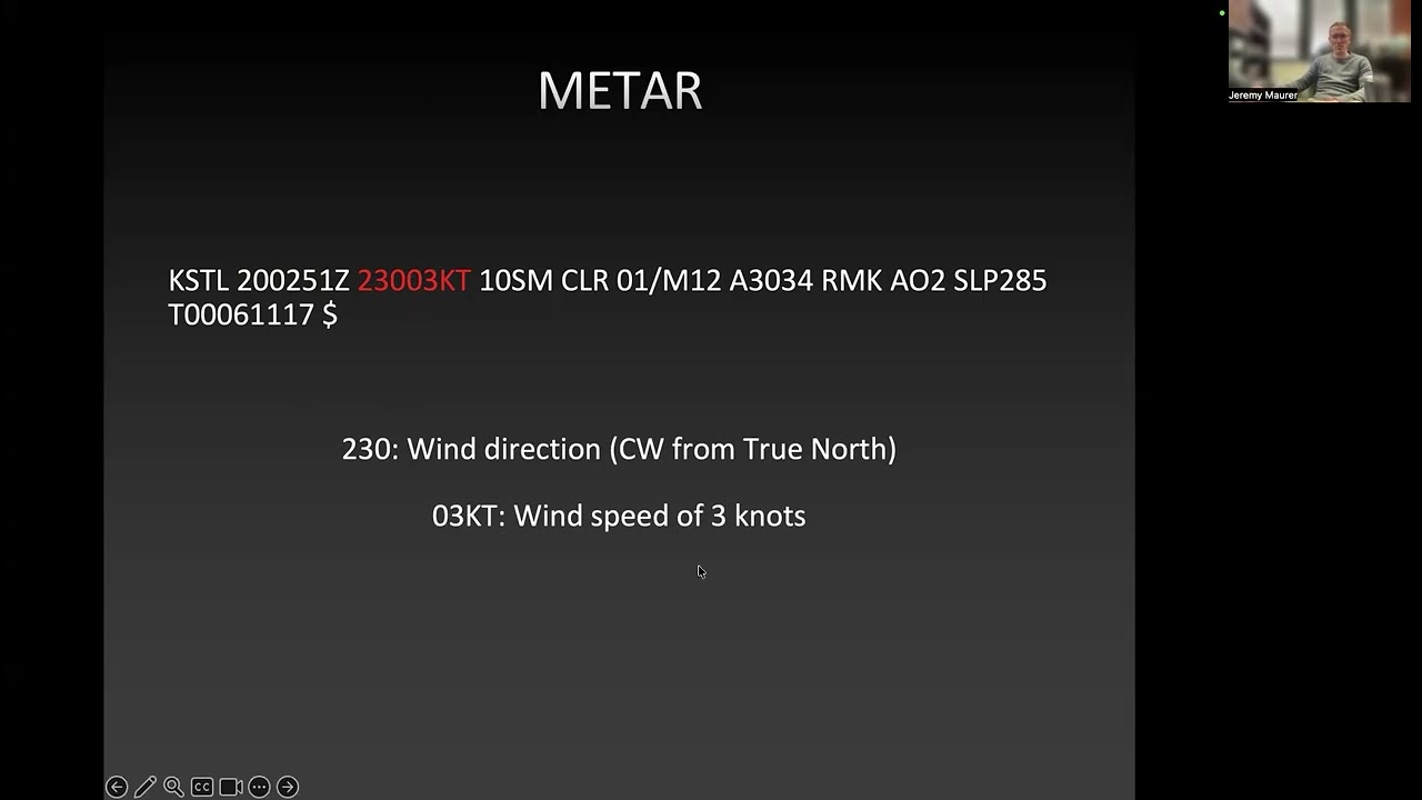 Введение в чтение отчетов METAR — Подготовка к экзамену по основам знаний (часть 107).