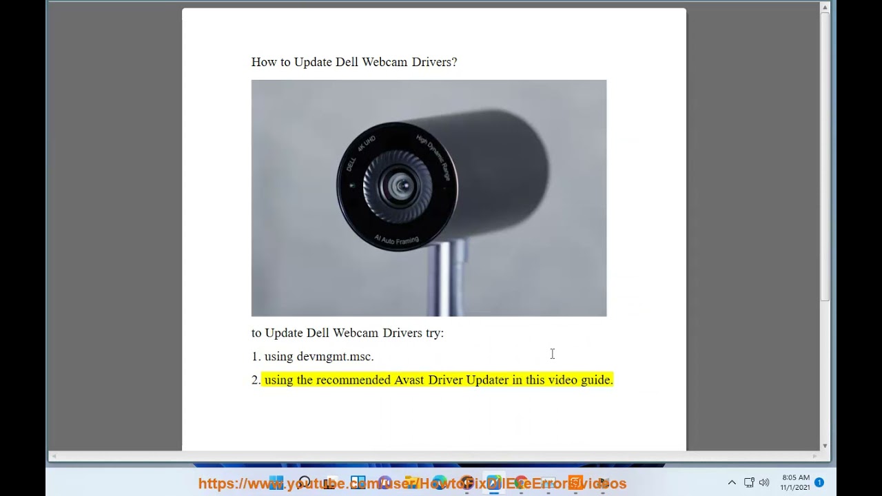 Update Dell Webcam Drivers for Windows 11/10/8/7 (2023 Updated)