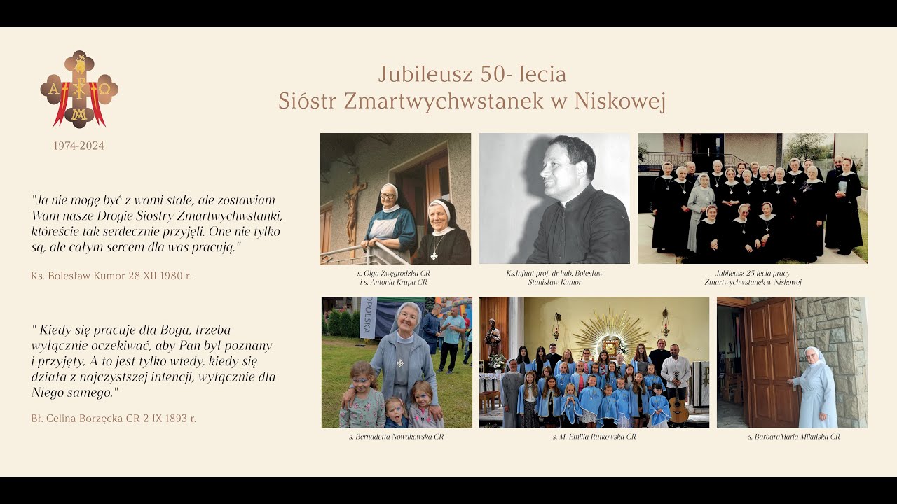 50-lecie pobytu Zmartwychwstanek w Niskowej 1 IX 2024 r