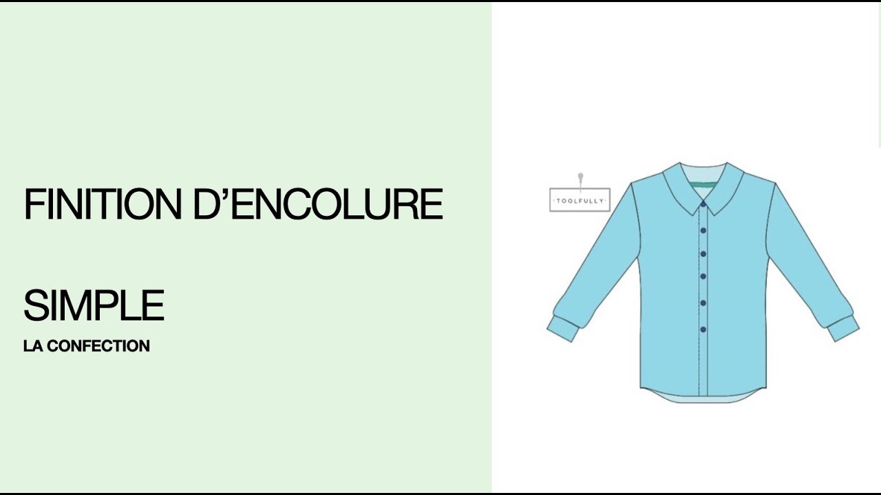 Assemblage, couture, une finition d'encolure simple.