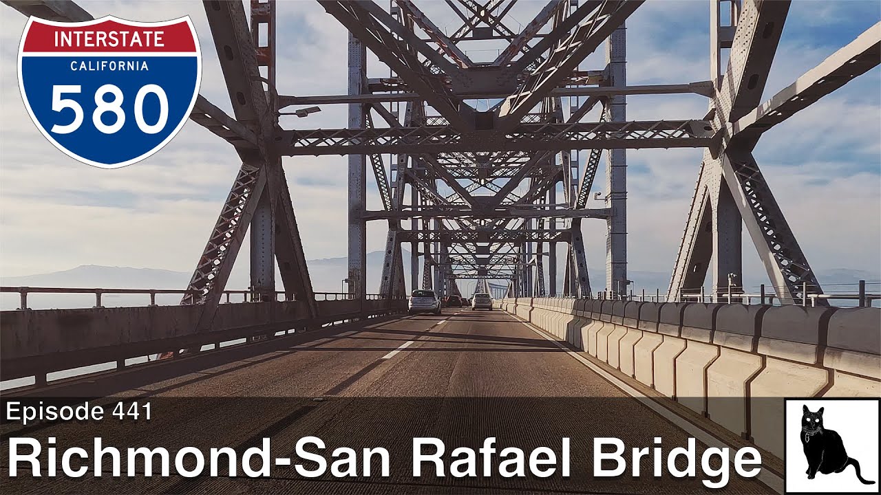 Richmond-San Rafael Bridge (I-580), with original electronic music