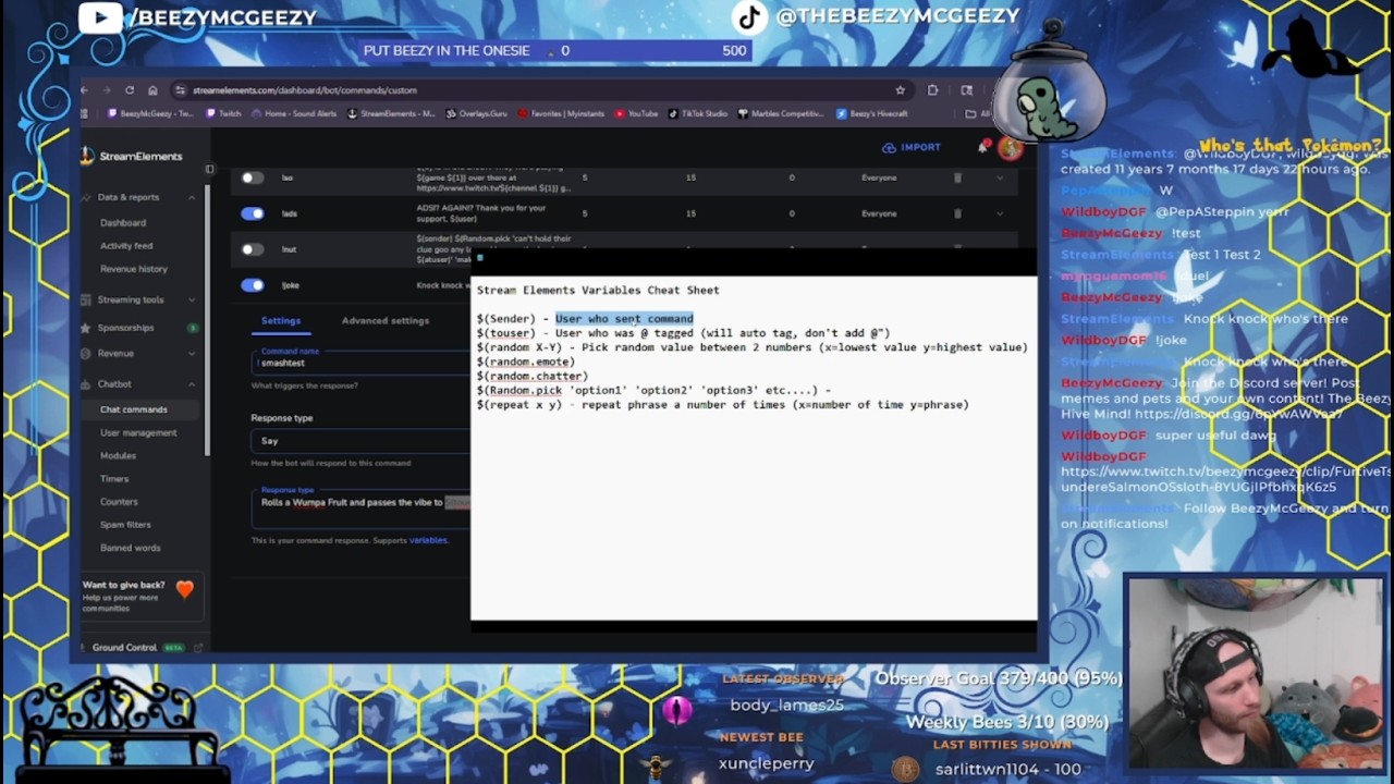 How to Make Basic Commands with StreamElements