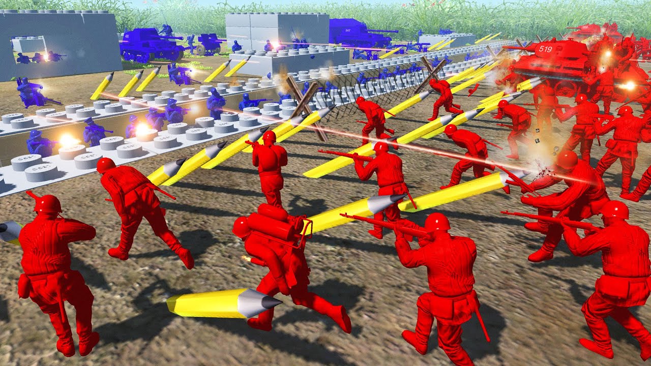 Charge of the Red Brigade! ~ Toy Trench Warfare - Men of War: Army Men Mod Battle Simulator