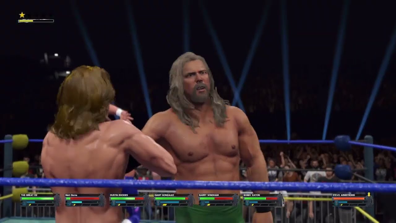 WWE 2k24; Clash of Champions 16, WCW, 8 man battle royal, Barry Windham, Dustin Rhodes 