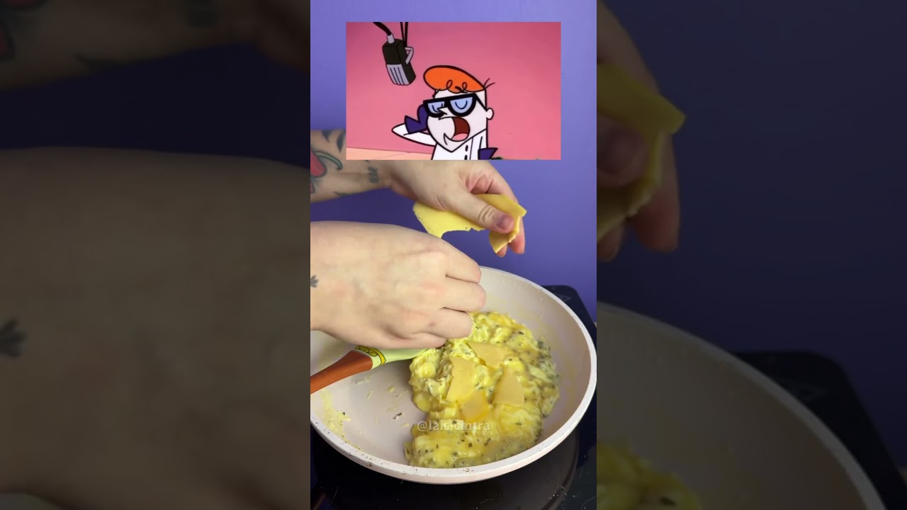 Omelete du fromage de o laboratorio de Dexter #receitas #cartoonnetwork #dexter #omelete #queijo