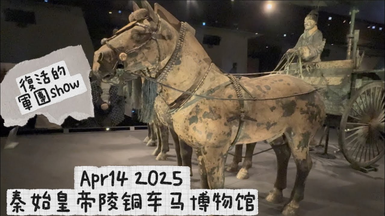 Apr 14 2025(2)秦始皇帝陵铜车马博物馆/復活的軍團show #秦始皇陵 #西安#terracotta #xian#chinatravel #中國旅行 #travelvlog #中国旅游 