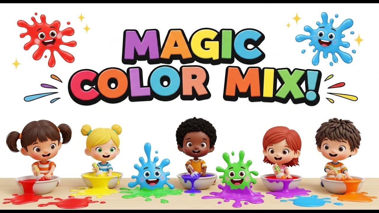 Magic Color Mix 🎨✨ | Learn Colors for Kids | Fun Color Mixing Song for Toddlers