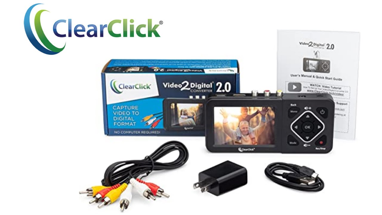ClearClick | Record Video from VCR's, VHS Tapes, AV, RCA, Hi8, Camcorder, DVD, Gaming Systems