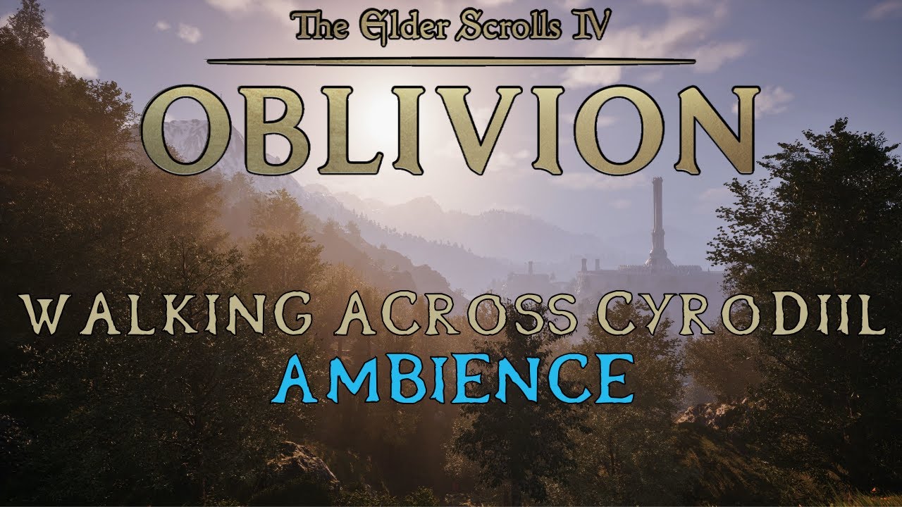 Oblivion Remastered | Walking Across Cyrodiil | Relaxing Ambience & Music (4K)