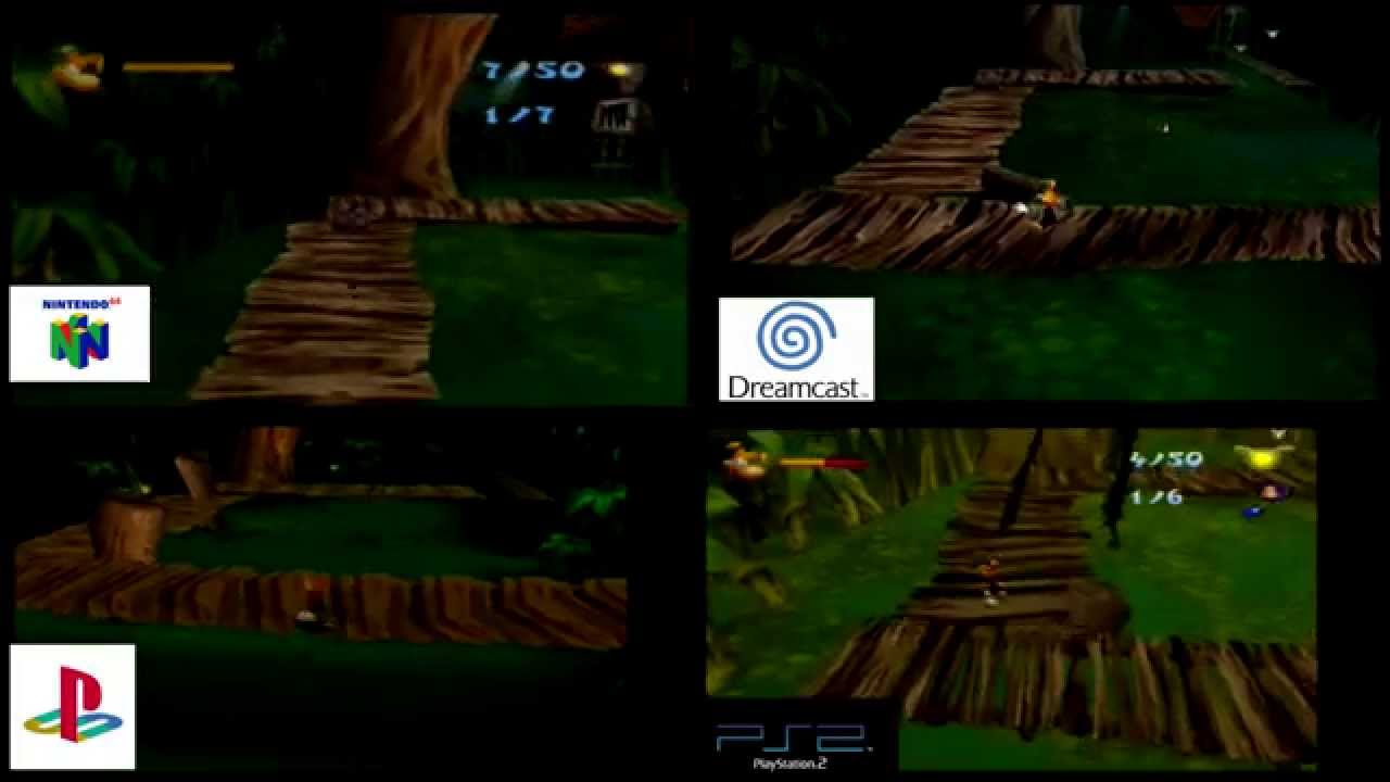 Rayman 2 (graphical) comparison (N64, DC, PS1 & PS2) HD