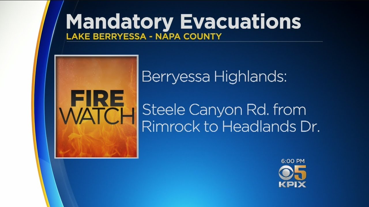 New Fire Erupts Forcing Evacuations At Lake Berryessa