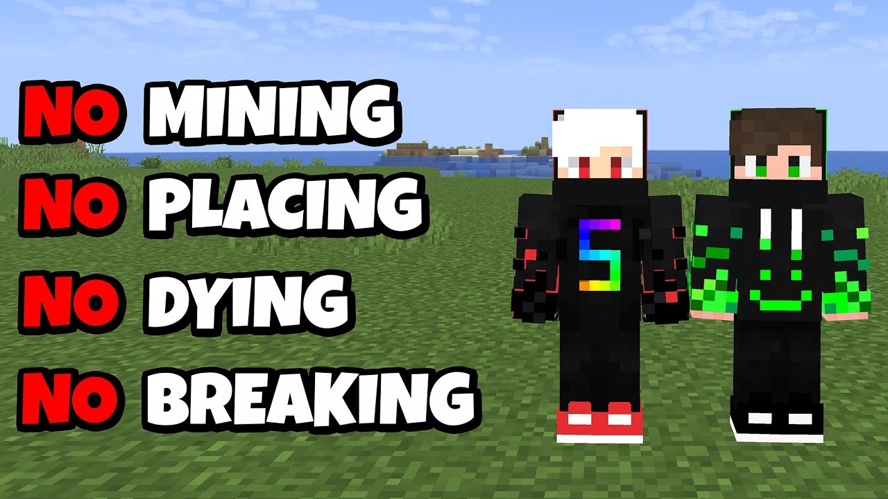 Can You Beat Minecraft WITHOUT Mining Or Placing Blocks.. !