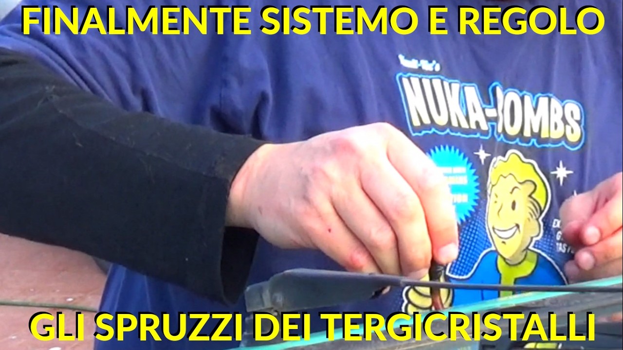 Sistemo e REGOLO gli SPRUZZI ACQUA dei TergiCRISTalli della PANDA Young 900ie #fiatpanda #repair