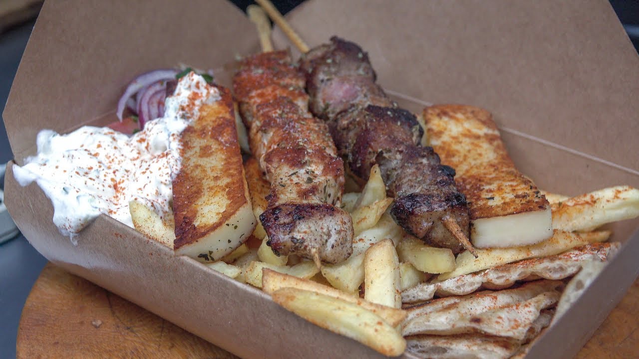 Souvlaki Grill from Greece. Yummy Skewers. London Street Food