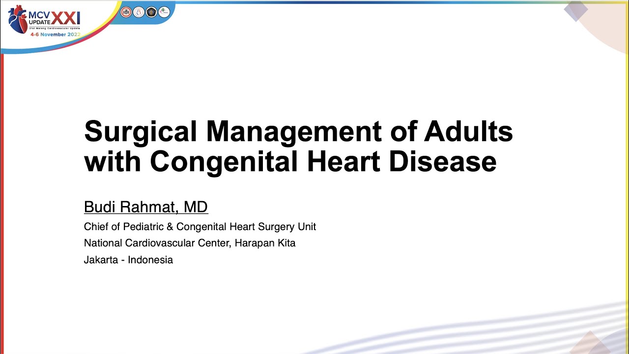 Surgical Management of Adults with Congenital Heart Disease