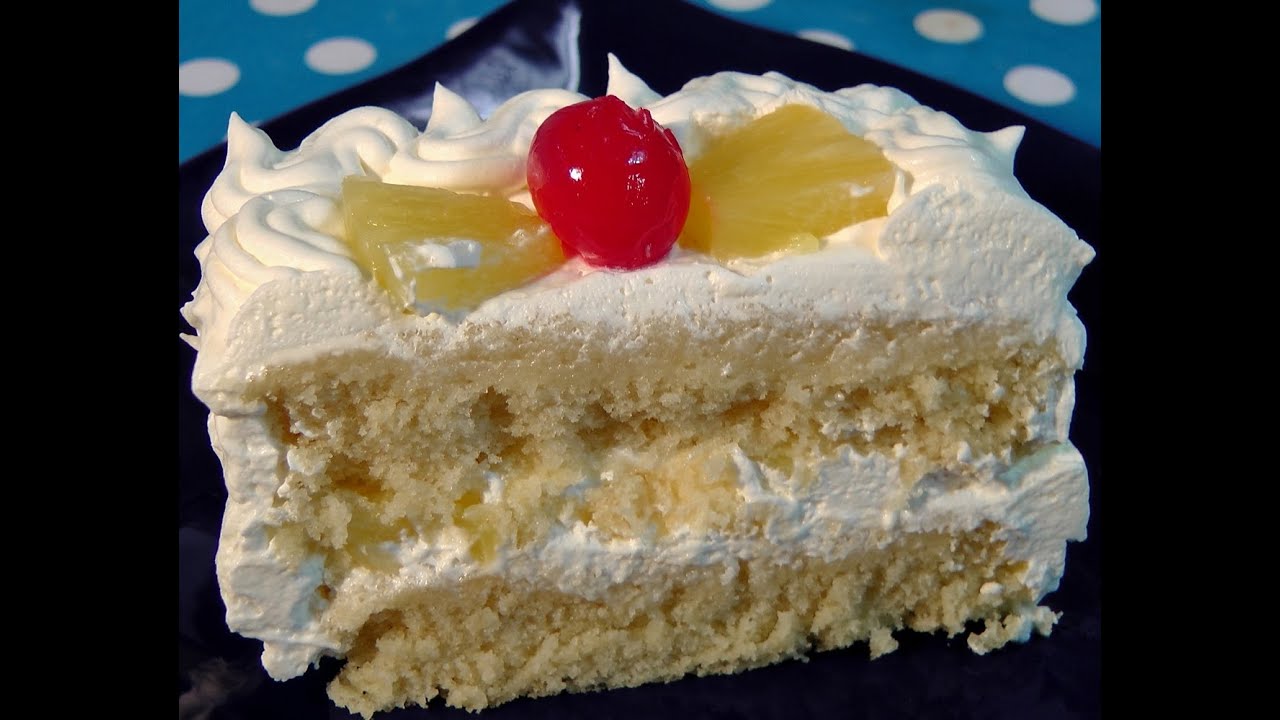 Pineapple Pastry (Microwave Eggless Sponge Cake)