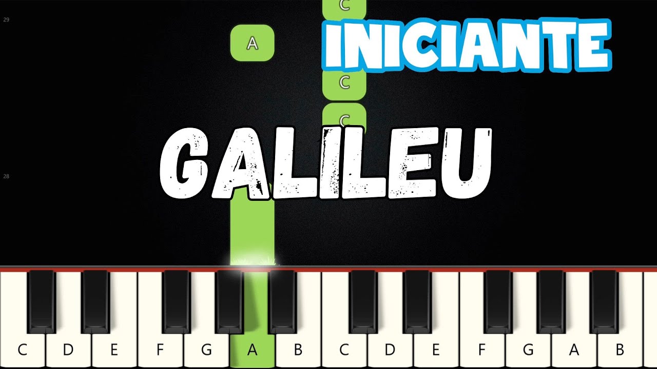 Galileu - REFR&Atilde;O | Piano e Teclado Iniciante | N&iacute;vel F&aacute;cil Tutorial