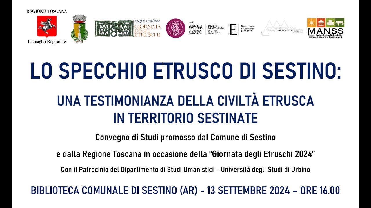 LO SPECCHIO ETRUSCO DI SESTINO - Convegno di studi - Sestino 13 settembre 2024, Biblioteca Comunale.