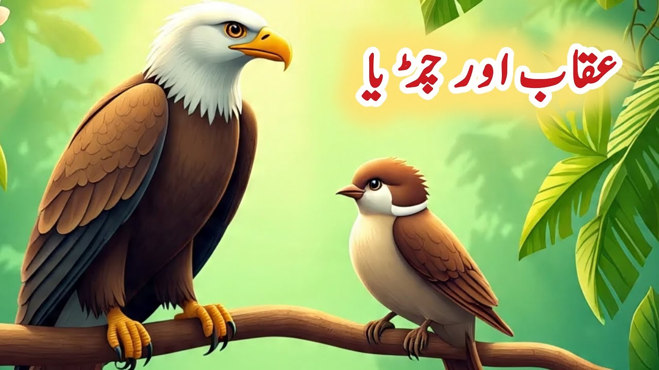 🦅 عقاب اور چڑیا کی کہانی | The Eagle and Sparrow | Urdu Moral Story#storytime 