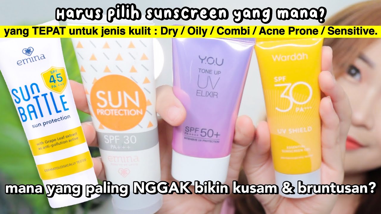 BATTLE 4 SUNSCREEN LOKAL (mana yang paling NGGAK bikin kusam?)