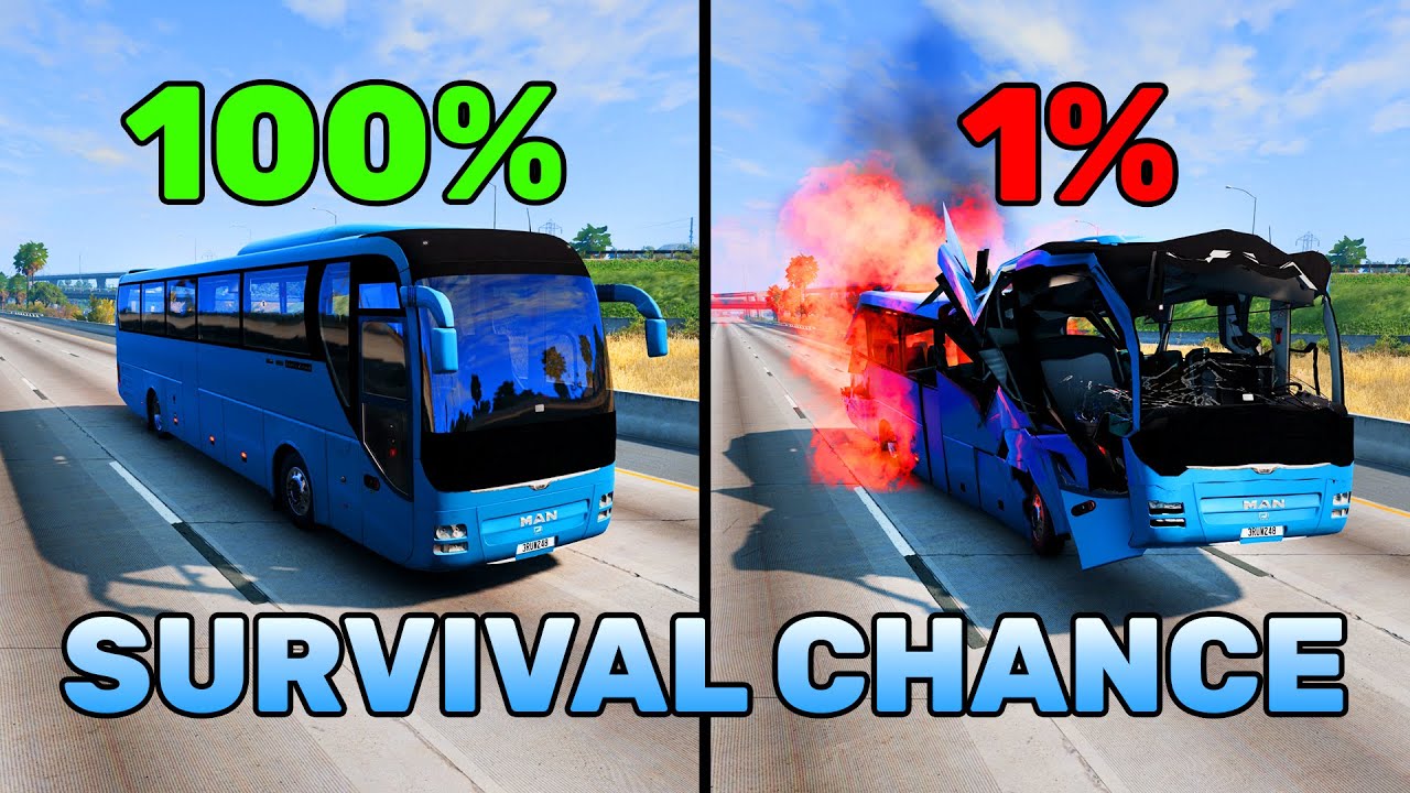 BeamNG.drive Realistic Crashes #56 | Epic Survival Chance Test